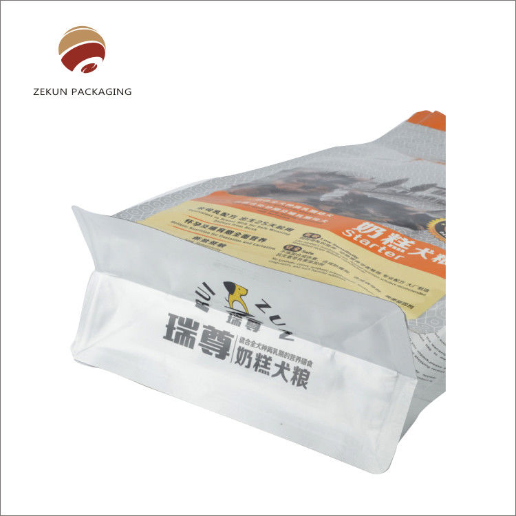 Niestandardowy mat lub błyszczący wykończenie Pet Food Pocket wilgoć odporny Zipper Packing Bag