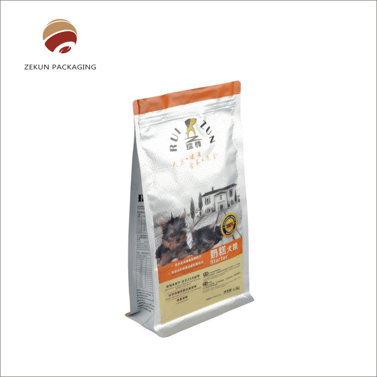 Niestandardowy mat lub błyszczący wykończenie Pet Food Pocket wilgoć odporny Zipper Packing Bag