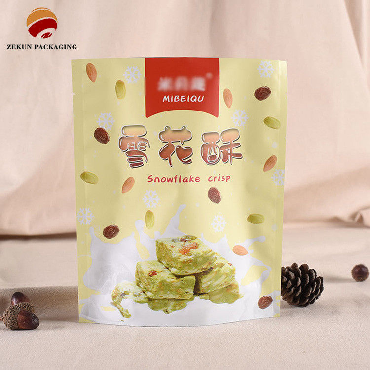 Opakowanie z tworzyw sztucznych Glossy Surface High Barrier Aluminium Foil Stand Up Pocket with Tear Notch