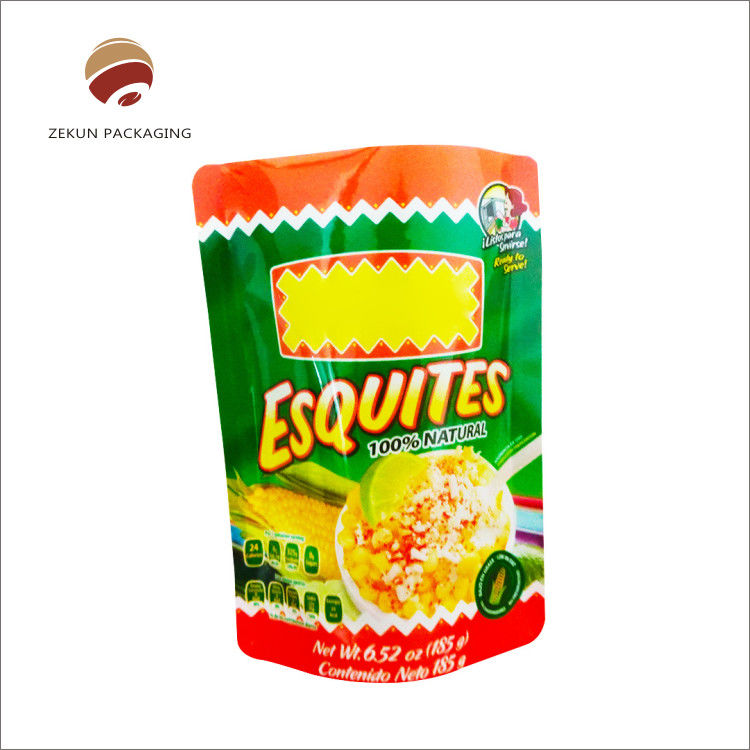 Opakowanie z tworzyw sztucznych Glossy Surface High Barrier Aluminium Foil Stand Up Pocket with Tear Notch