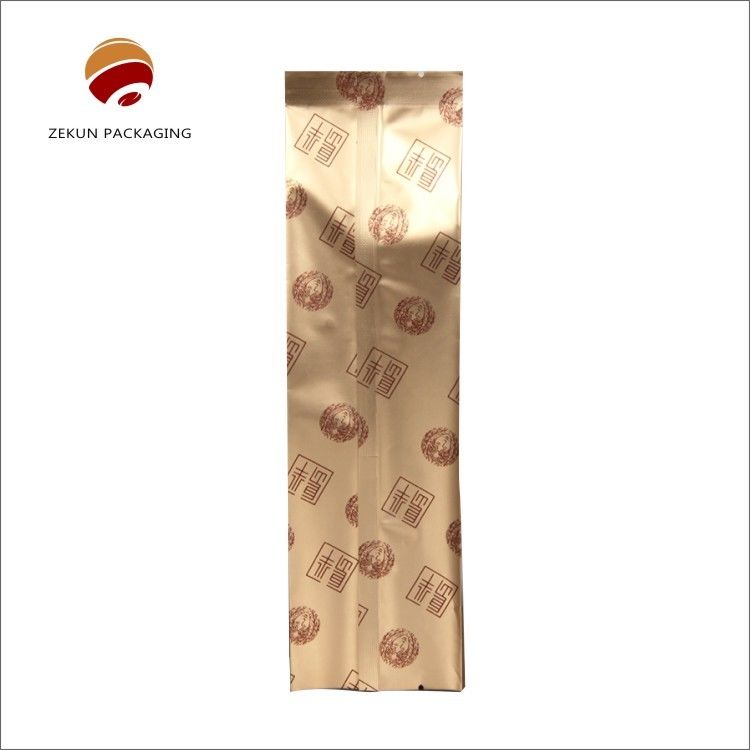 Teatowy worek do opakowań na zamówienie Drukowany CMYK Design Zipper Top Gravure Drukowanie BOPP/Kraft Paper/PE